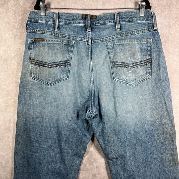 Ariat M2 Relaxed Bootcut Jeans Mens 36X32 Blue Denim Medium Wash‎ Western Cowboy - Picture 4 of 10